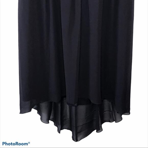 Enfocus Studio Navy Blue High-Low Chiffon Midi Dress Size 4 - Picture 6 of 13